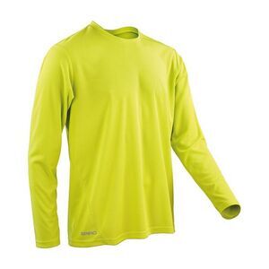 Spiro Mens Performance Long-Sleeved T-Shirt / Lime